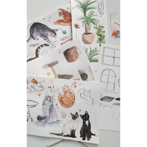 Poduszka antywstrząsowa motylek Velvet Meow Stories / MAKASZKA