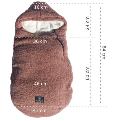Śpiworek do wózka Alpaka Dusty Pink MAKASZKA