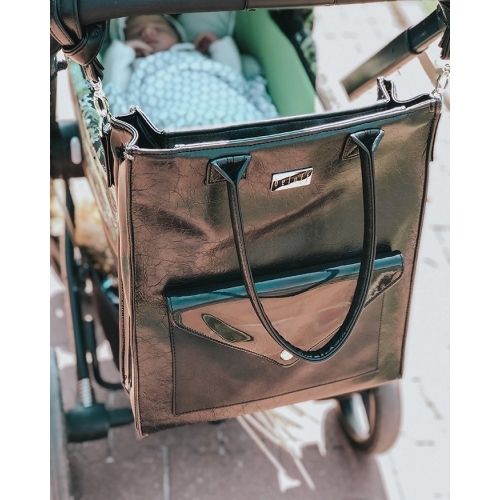 czarna torebka shopper