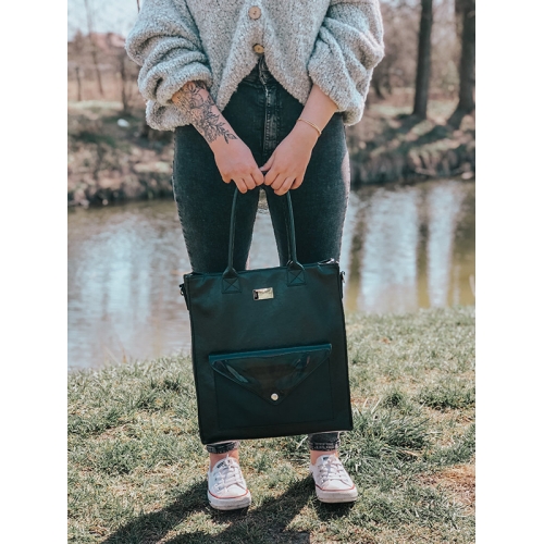 czarna torba shoper duża