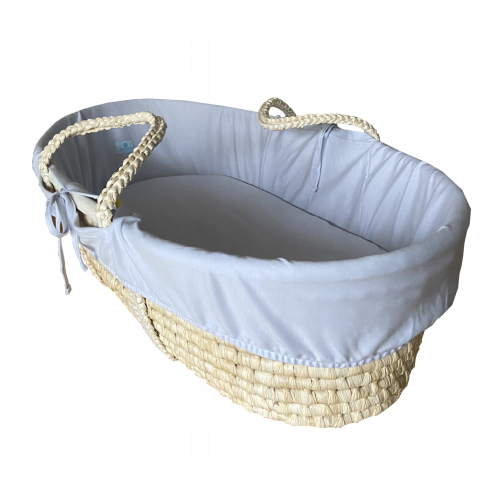 Wyściółka AhojBaby do kosza mojżesza szara